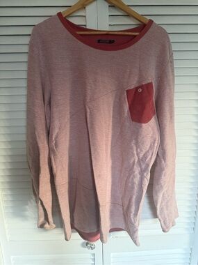 Zanerobe Dusty Pink Crewneck with Rose Trim